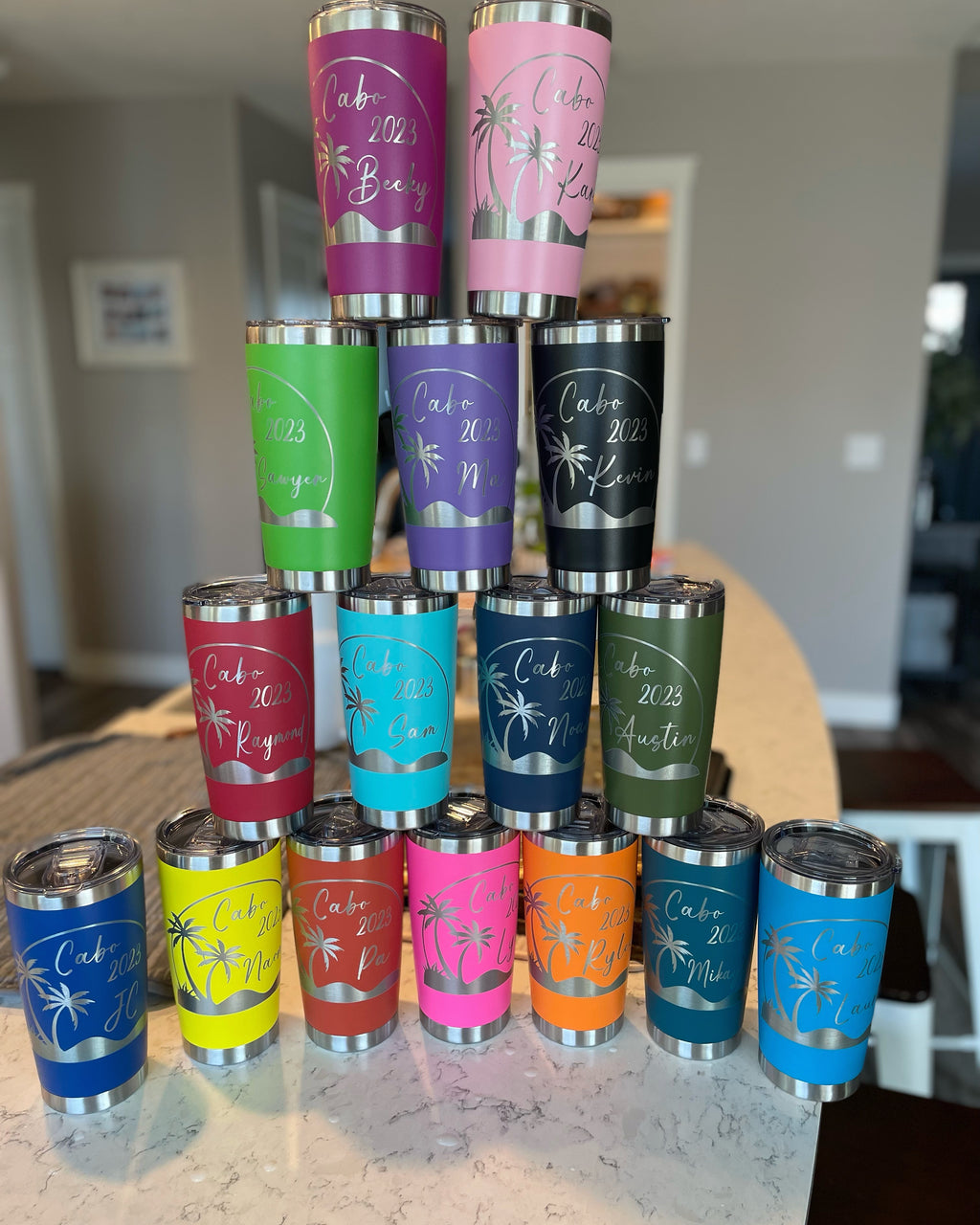 Custom Laser-Engraved Tumblers