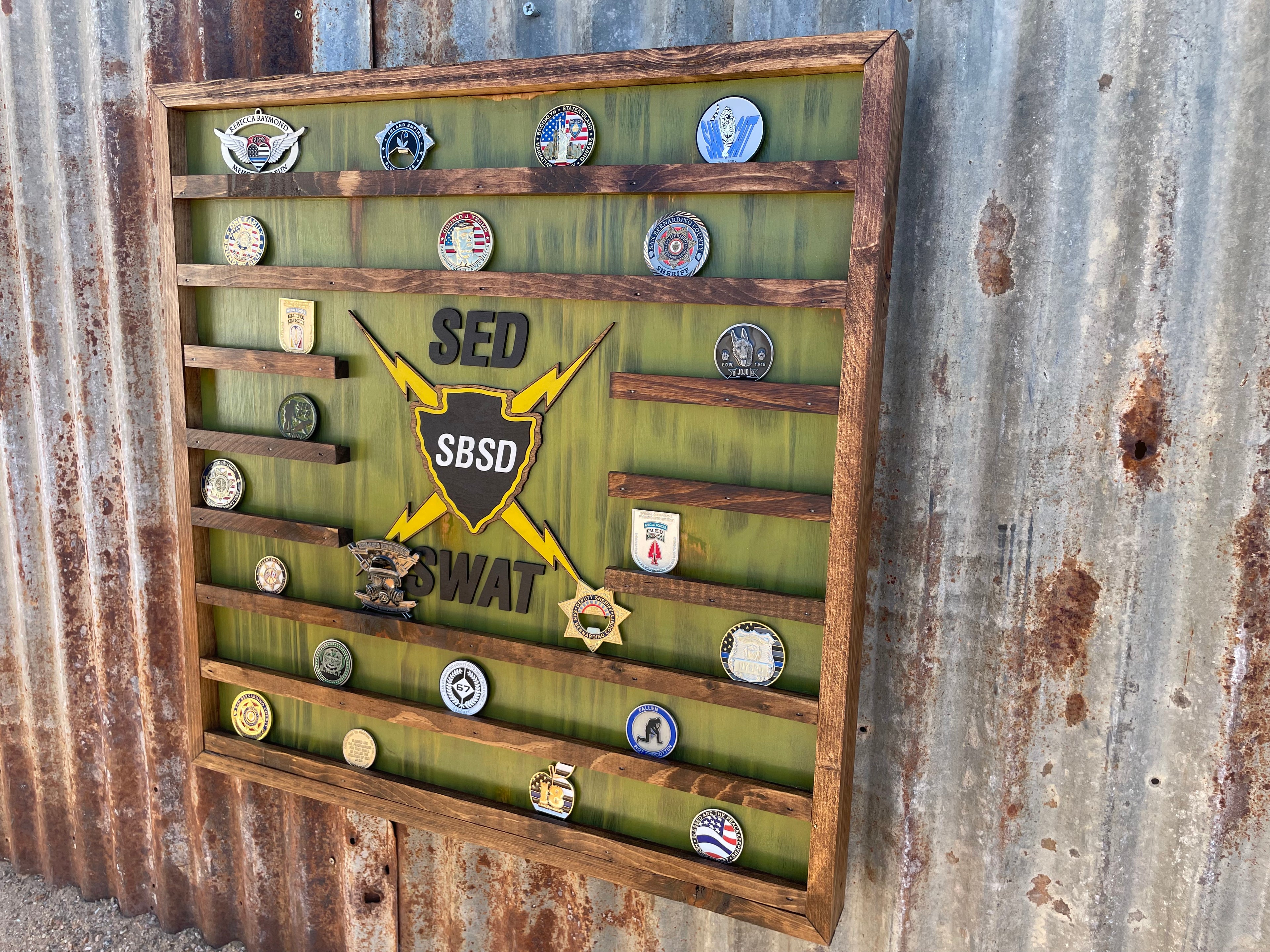 Wood Challenge Coin Displays