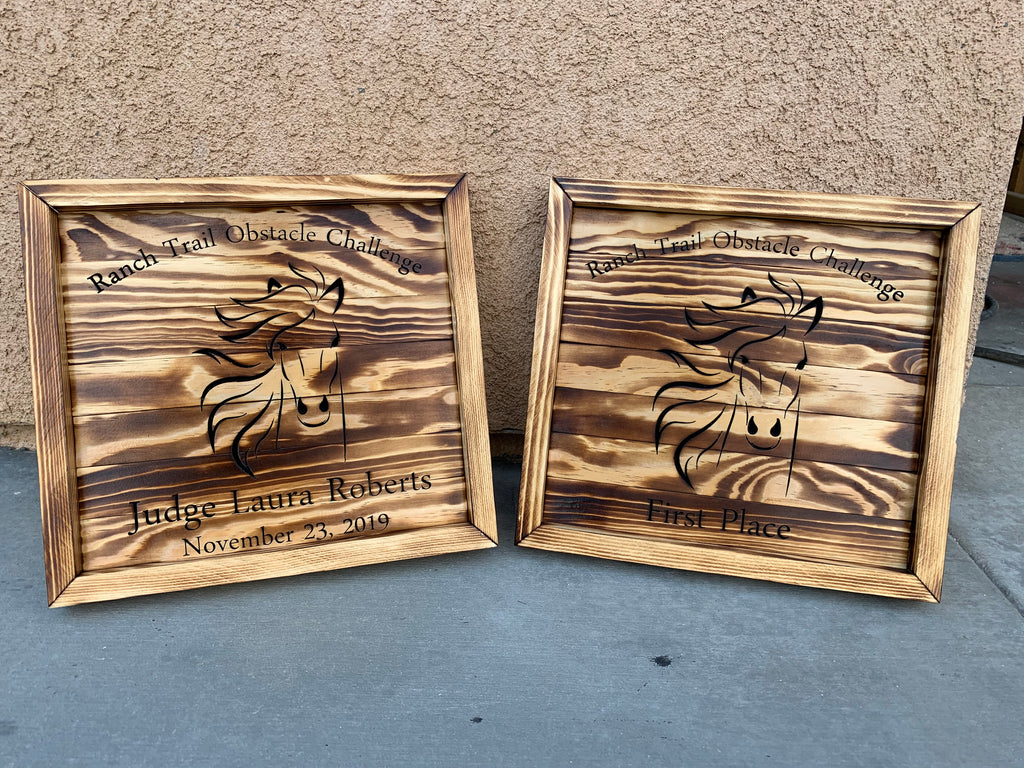 Square wood Framed Pieces